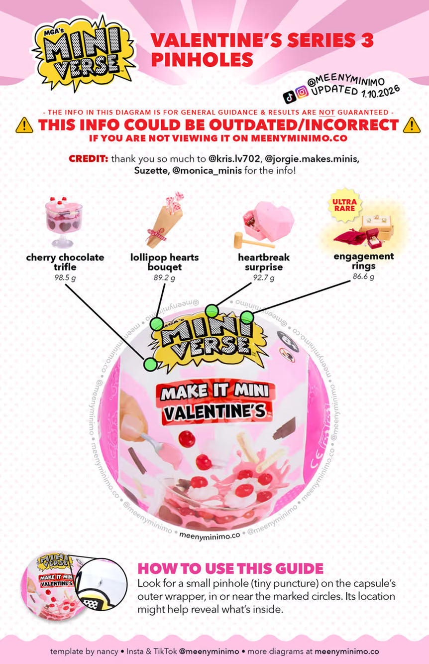 MGA'S MINIVERSE VALENTINE'S- SEALED Series 3-Lollipop Hearts Bouqet